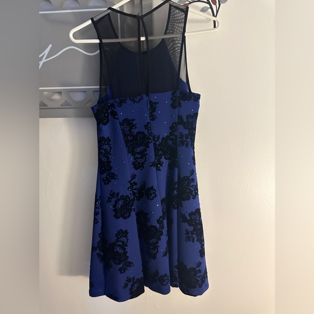 Guess dress black and blue sparkle dress
